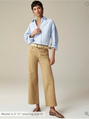 J. Crew Sailor Slim Wide Leg Chino, 30